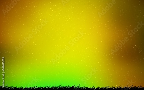Light Green, Yellow vector background with galaxy stars. Modern abstract illustration with Big Dipper stars. Pattern for astrology websites.