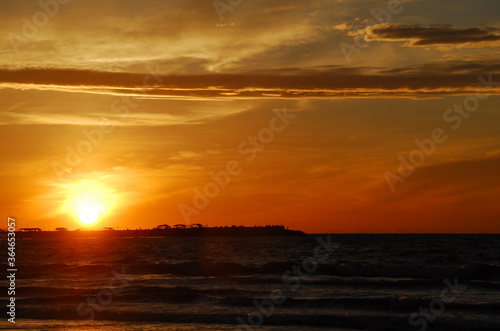 Sunset view at Panjang beach in Bengkulu Indonesia © Afif