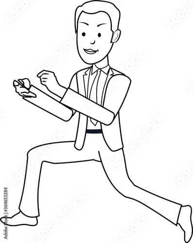  a man is running 