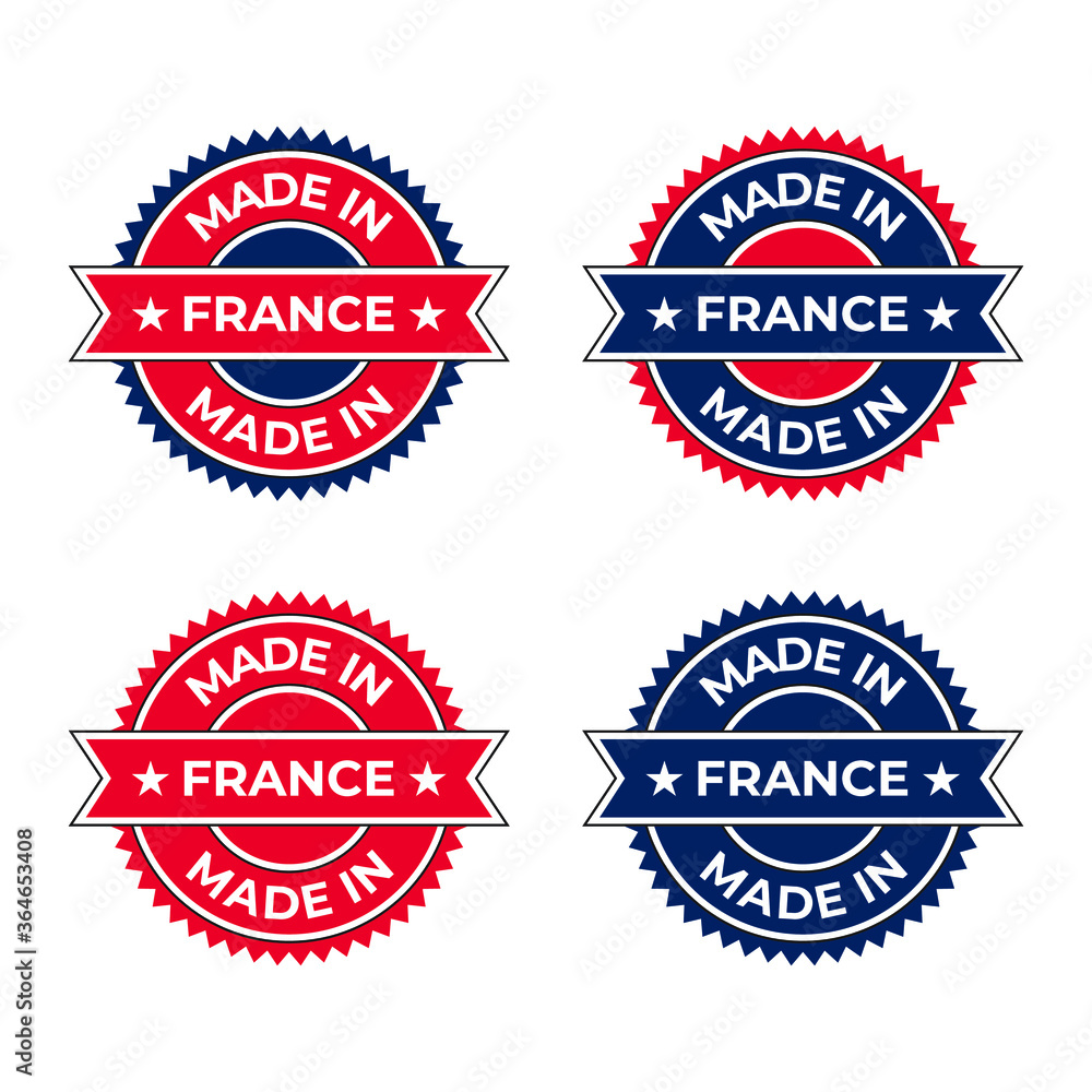 Made in France icon vector illustration for use as design for label, emblem and badge of French business and product