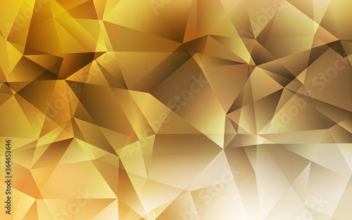 Light Orange vector abstract polygonal template. Modern abstract illustration with triangles. Template for cell phone's backgrounds.