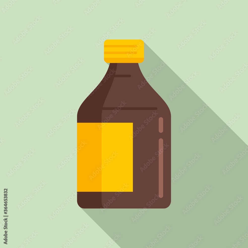 Cough syrup icon. Flat illustration of cough syrup vector icon for web design