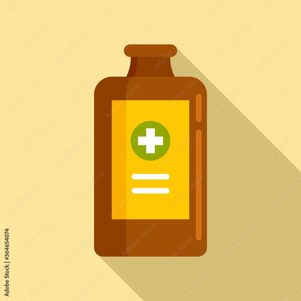 Healthcare cough syrup icon. Flat illustration of healthcare cough syrup vector icon for web design Healthcare cough syrup icon. Flat illustration of healthcare cough syrup vector icon for web design