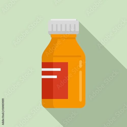 Medical cough syrup icon. Flat illustration of medical cough syrup vector icon for web design