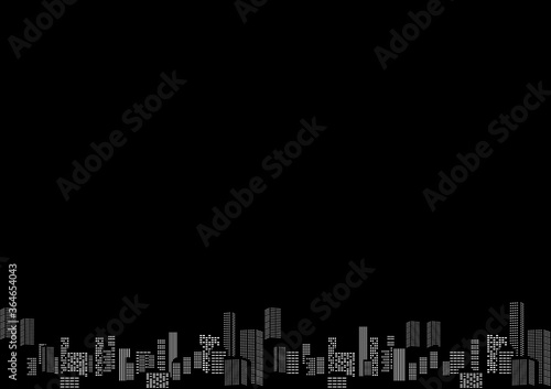 都市の夜景　高層ビル