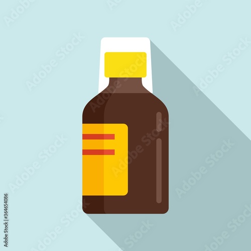 Baby cough syrup icon. Flat illustration of baby cough syrup vector icon for web design