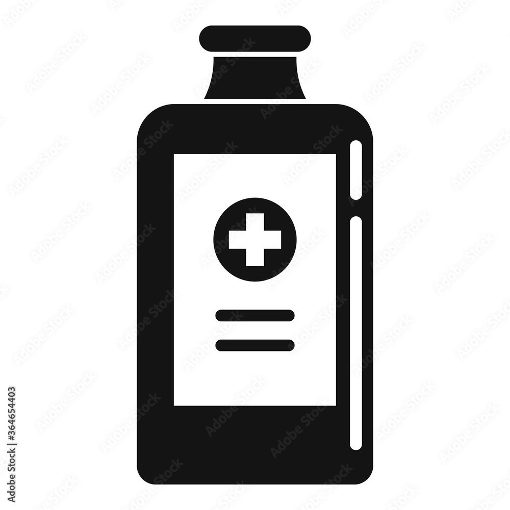 Healthcare cough syrup icon. Simple illustration of healthcare cough syrup vector icon for web design isolated on white background Healthcare cough syrup icon. Simple illustration of healthcare cough syrup vector icon for web design isolated on white background