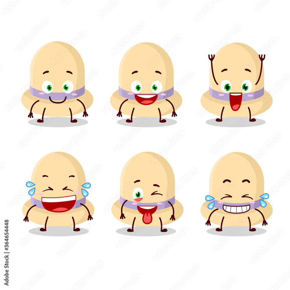 Cartoon character of summer hat with smile expression Cartoon character of summer hat with smile expression