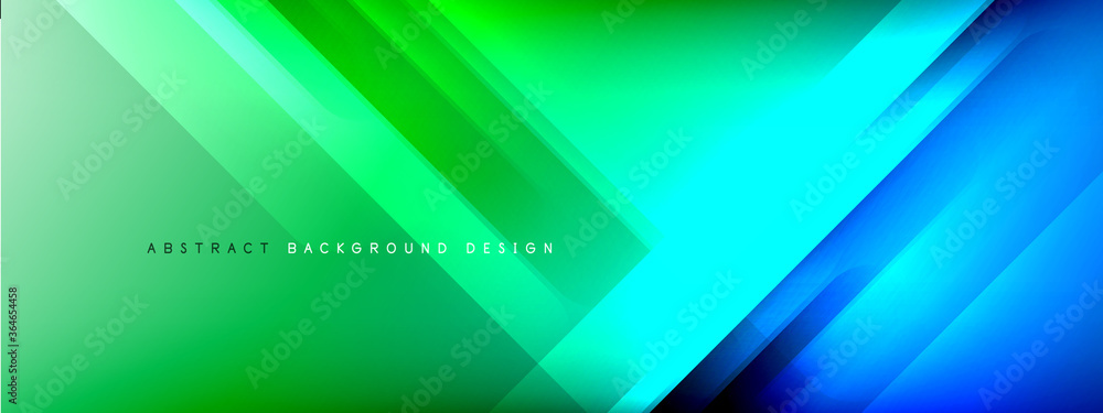 Motion concept neon shiny lines on liquid color gradients abstract backgrounds. Dynamic shadows and lights templates for text