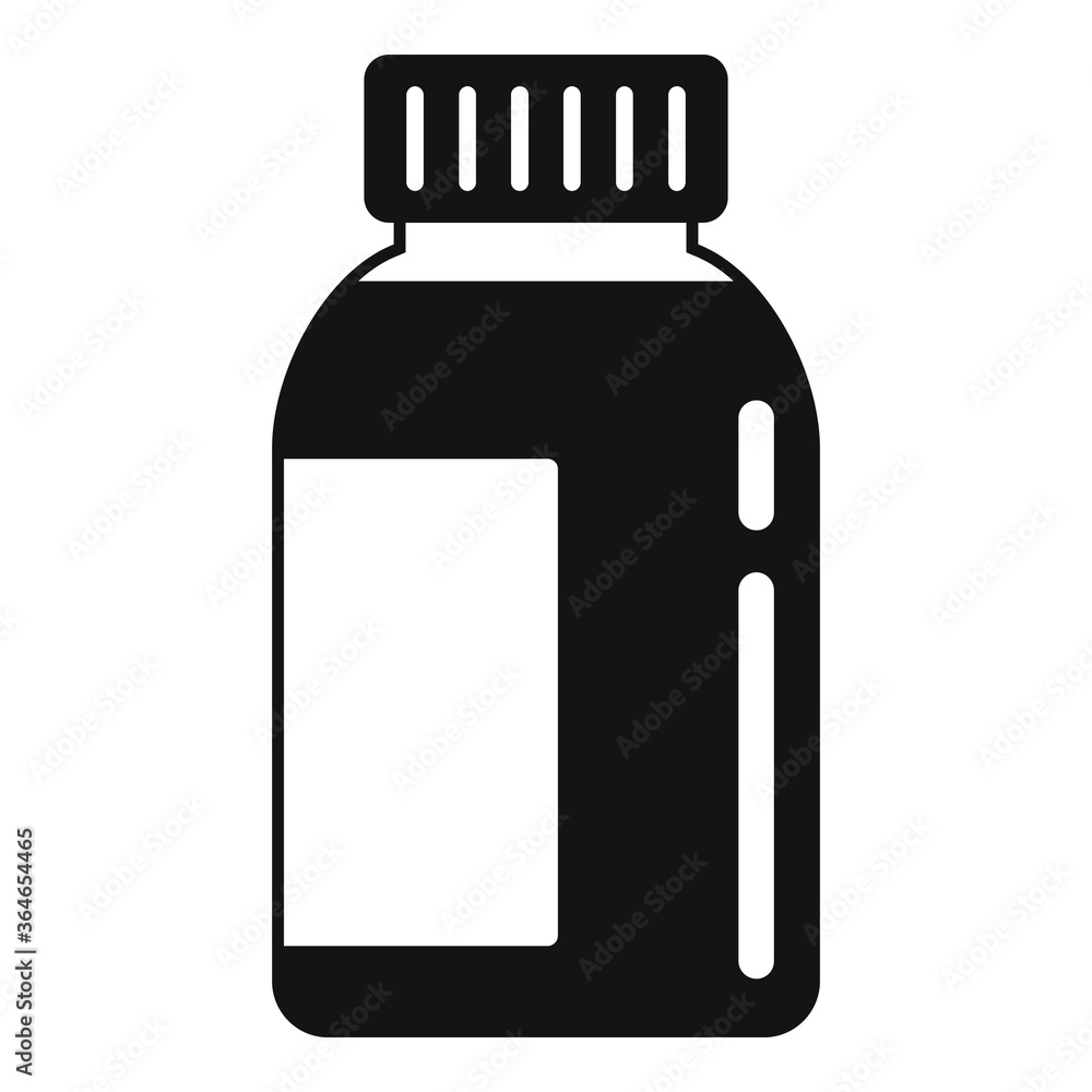 Liquid cough syrup icon. Simple illustration of liquid cough syrup vector icon for web design isolated on white background Liquid cough syrup icon. Simple illustration of liquid cough syrup vector icon for web design isolated on white background