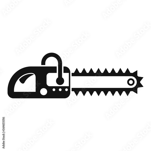 Chainsaw icon. Simple illustration of chainsaw vector icon for web design isolated on white background