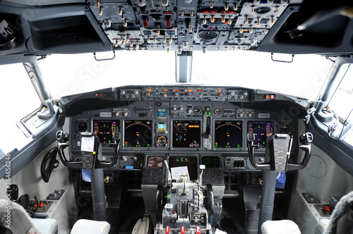 cockpit of an airplane cockpit