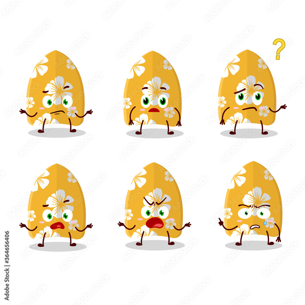 Cartoon character of surfing board with what expression Cartoon character of surfing board with what expression
