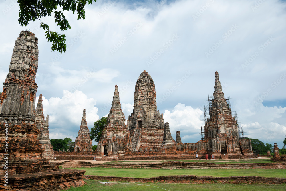 The old temple (Wat Chai Wattanaram). A Historical park in Phra Nakhon Si Ayutthaya Province. The old temple (Wat Chai Wattanaram). A Historical park in Phra Nakhon Si Ayutthaya Province.
