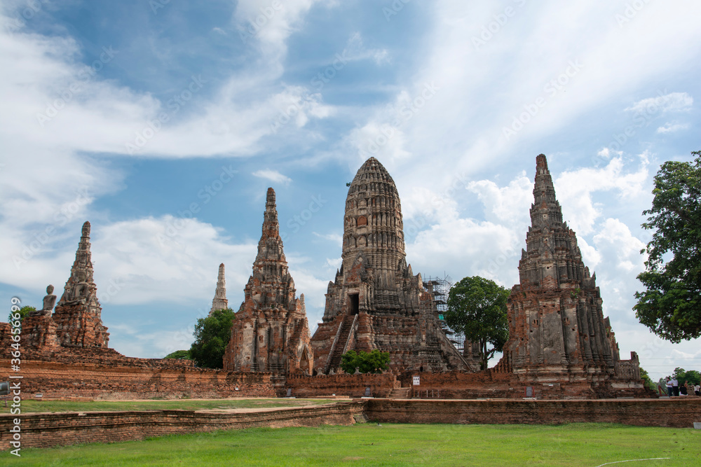 The old temple (Wat Chai Wattanaram). A Historical park in Phra Nakhon Si Ayutthaya Province. The old temple (Wat Chai Wattanaram). A Historical park in Phra Nakhon Si Ayutthaya Province.