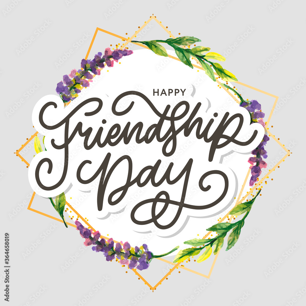 Friendship day vector illustration with text and elements for celebrating friendship day