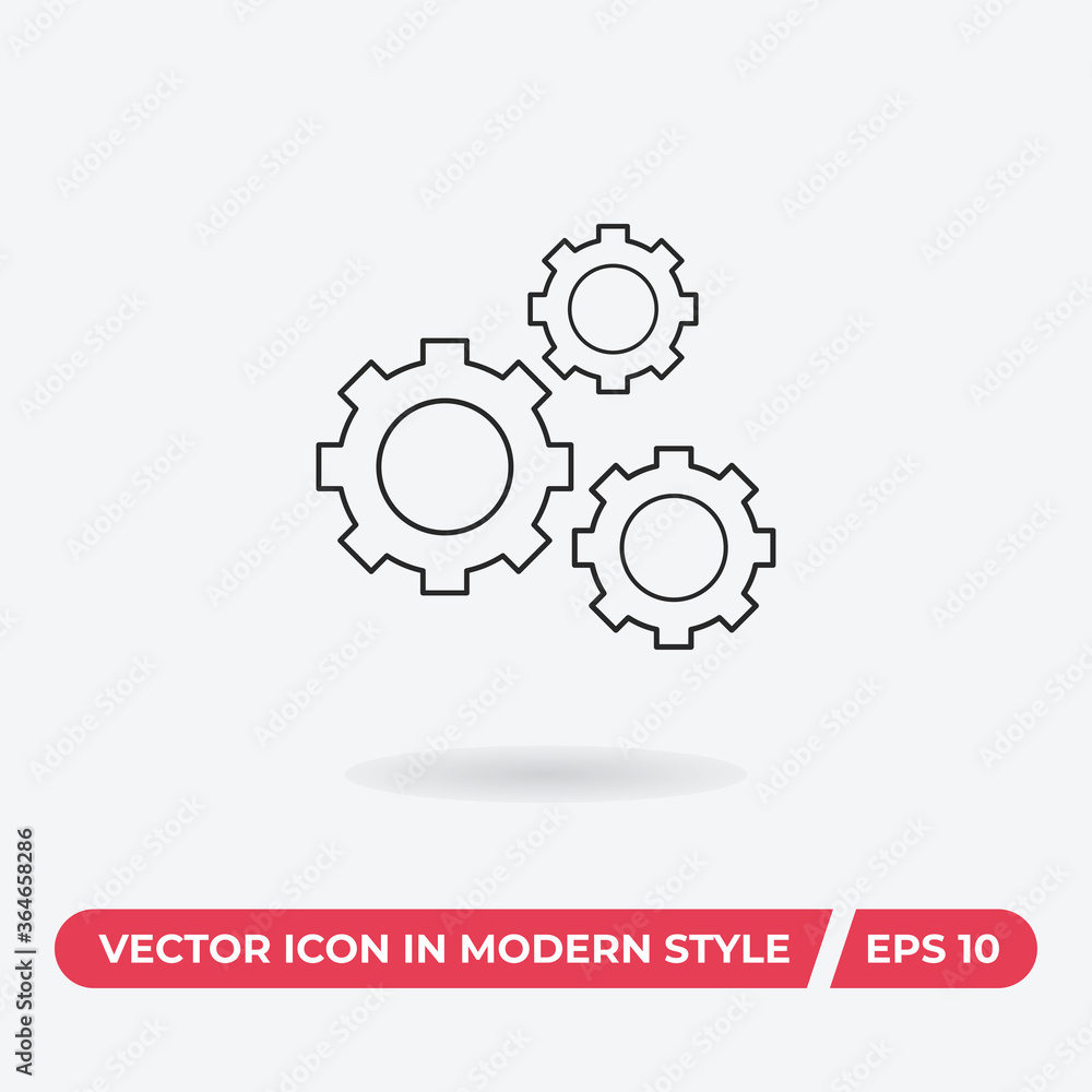 Gear icon vector. Cogwheel sign Gear icon vector. Cogwheel sign