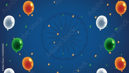 india independence day balloons helium with flag colors