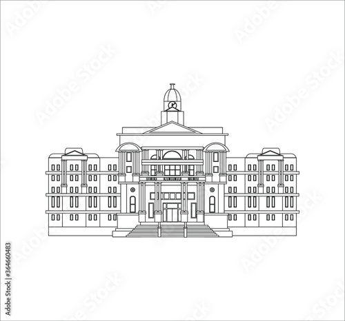 Obraz na płótnie tarrant county court of Fort Worth city in usa w salonie