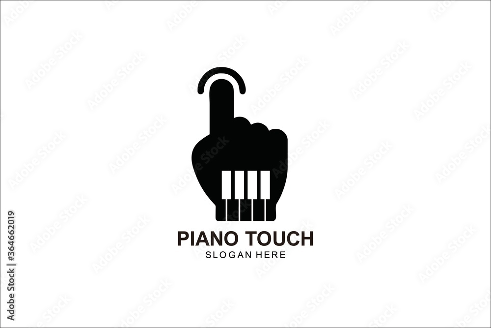 hands and piano logo template design. symbol illustration. hands and piano logo template design. symbol illustration.