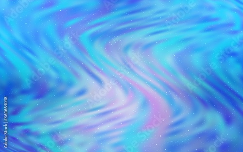 Light BLUE vector background with astronomical stars. Glitter abstract illustration with colorful cosmic stars. Pattern for futuristic ad, booklets.