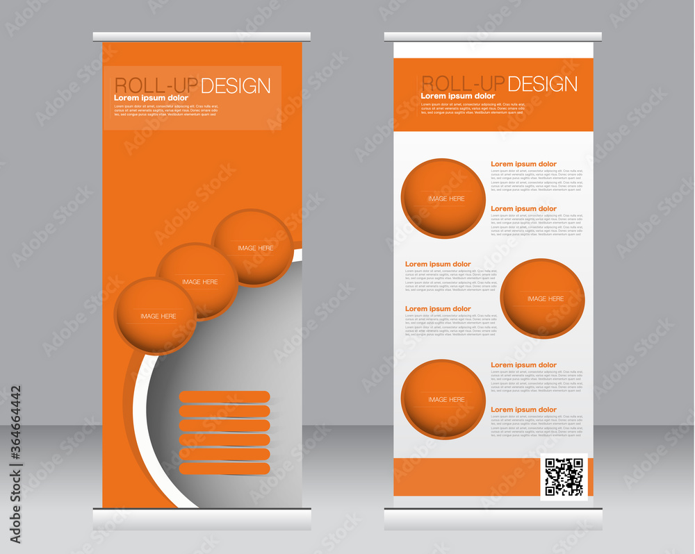 Fototapeta premium Roll up banner stand template. Abstract background for design, business, education, advertisement.