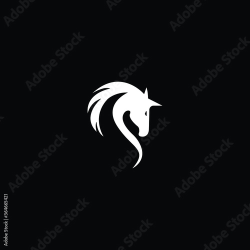 Horse logo vector illustration, emblem design. Horse Head Logo
