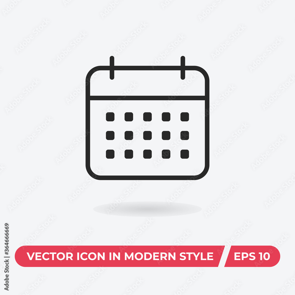 Calendar icon vector. Event sign Calendar icon vector. Event sign