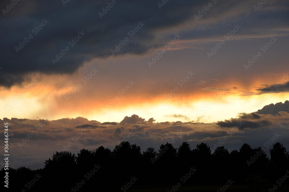 Sunset at Plérin in Brittany