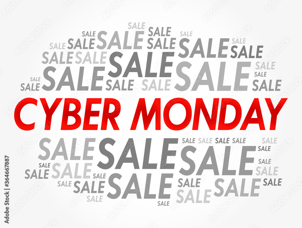 Fototapeta premium Cyber Monday word cloud collage, business concept background