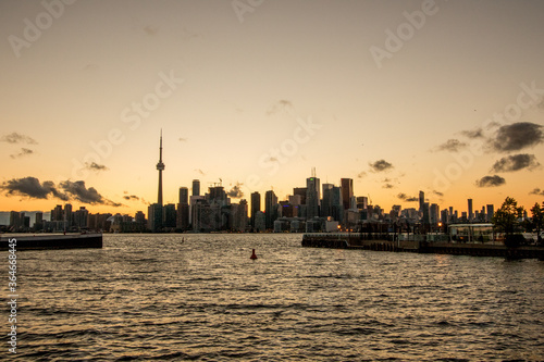 CN Tower Toronto Canada Skyline at dusk