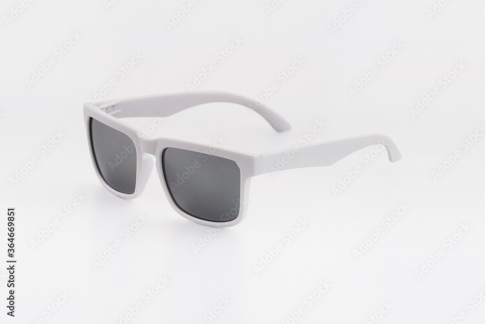 Fototapeta premium white sun glasses isolated on white/gray background