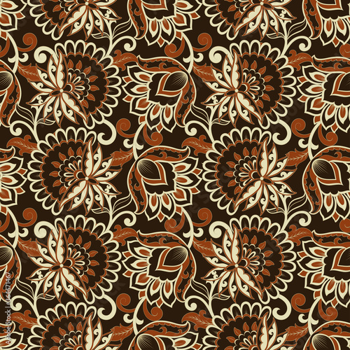 Floral seamless pattern. damask vector background