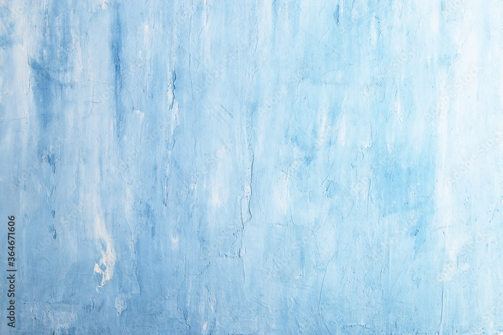 Blue concrete background, wall with texture, preparation for design. Copy space.
