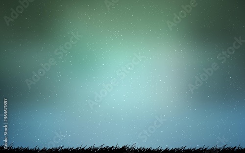 Light Blue, Green vector background with astronomical stars. Modern abstract illustration with Big Dipper stars. Template for cosmic backgrounds.