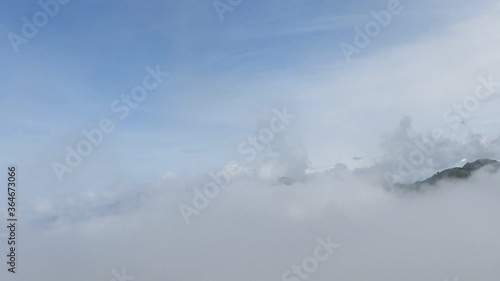 clouds over the mountains of western ghats 