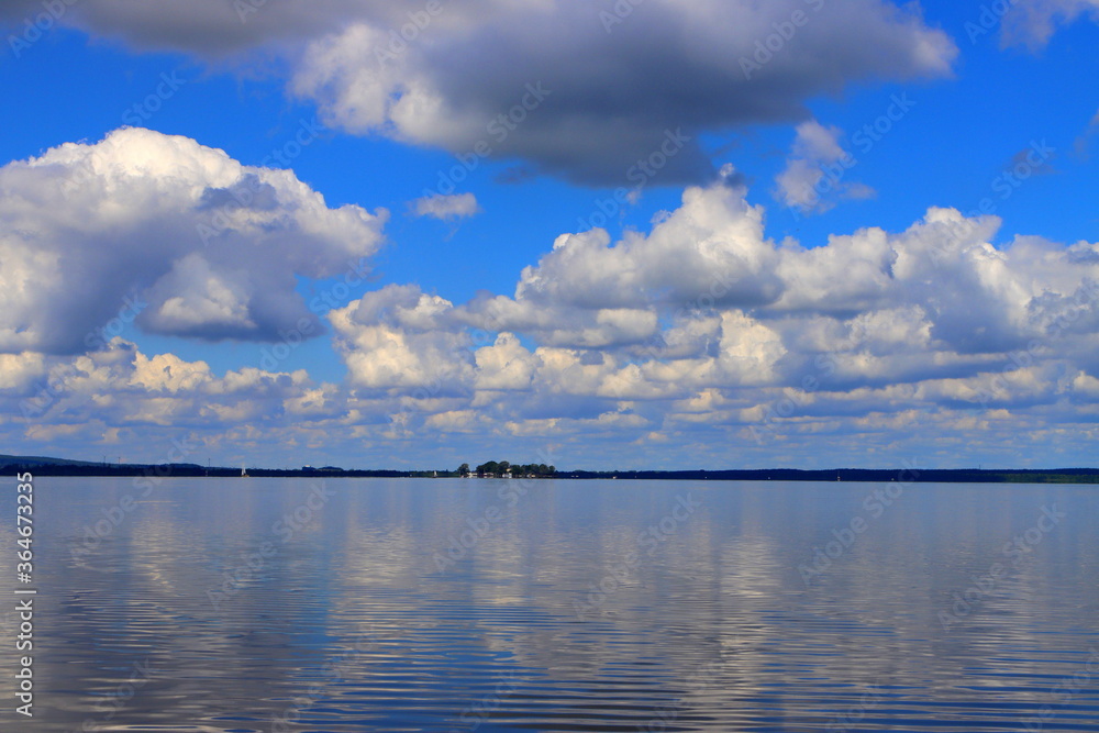 clouds over the river