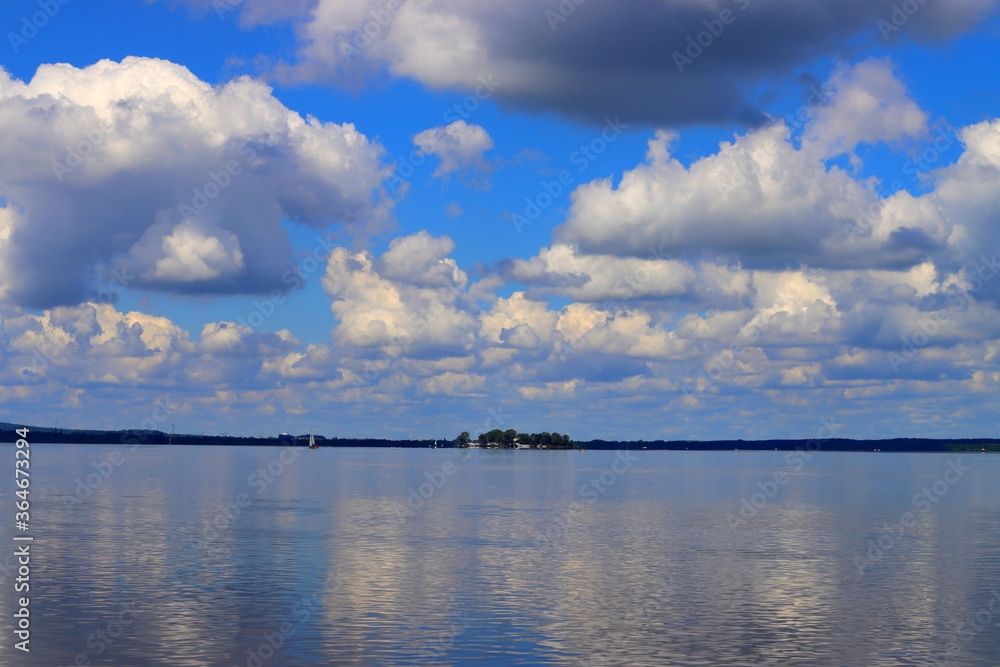 clouds over the lake