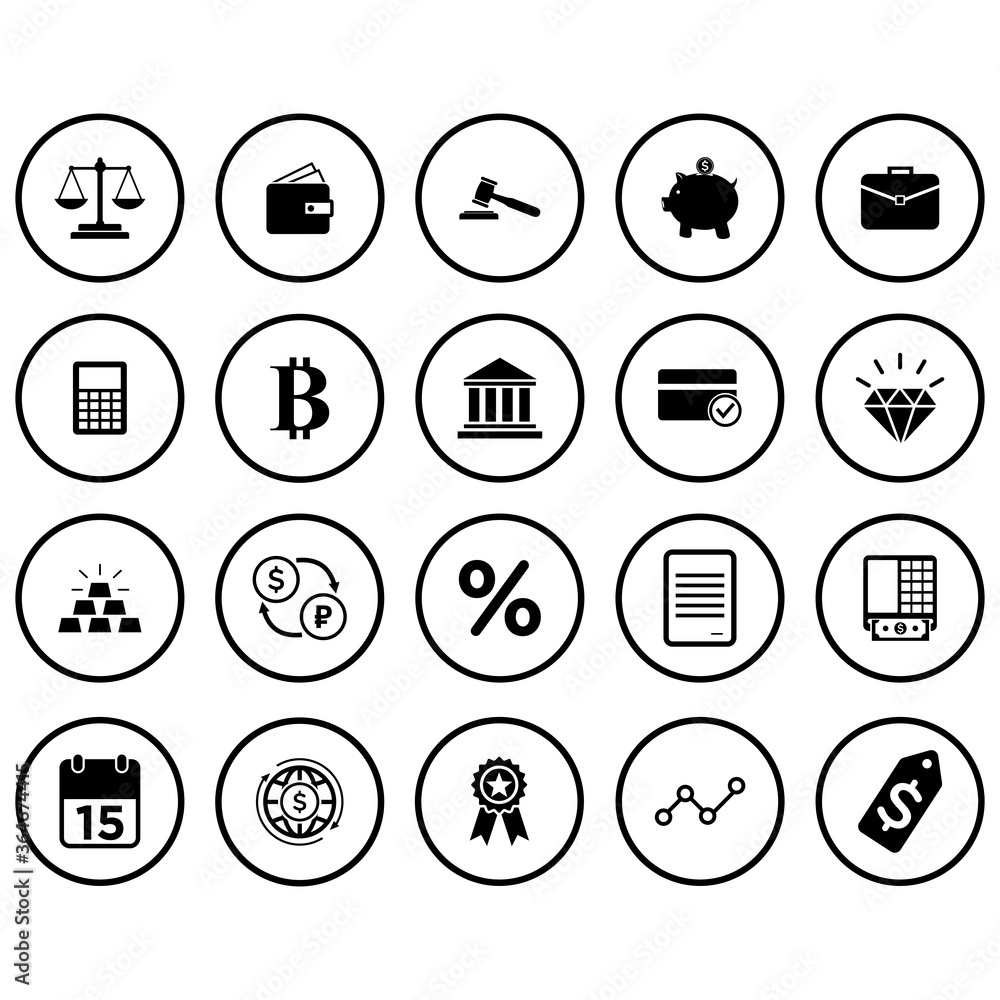 finance, money, icon vector symbol isolated illustration white background finance, money, icon vector symbol isolated illustration white background