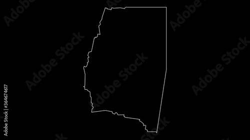 Santiago del Estero Argentina province map outline animation photo