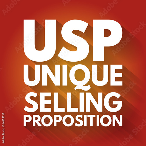 USP - Unique Selling Proposition acronym, business concept background