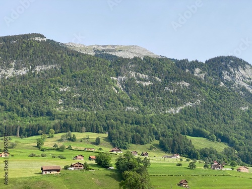 Canvastavla Alpine peak of Matthorn in the Swiss mountain range of Pilatus and in the Emment