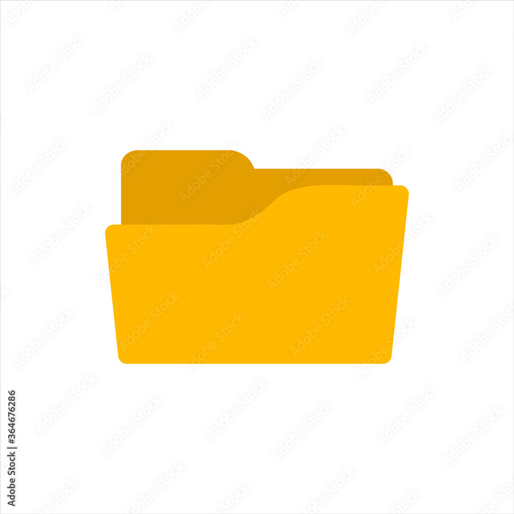 Flat folder, documents icon, piece of cheese icon, vector illustration isolated on white background Flat folder, documents icon, piece of cheese icon, vector illustration isolated on white background