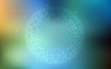 Light Blue, Green vector texture with milky way stars. Blurred decorative design in simple style with galaxy stars. Pattern for astronomy websites.