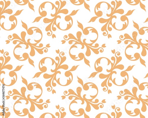 Thai art seamless pattern with flowers