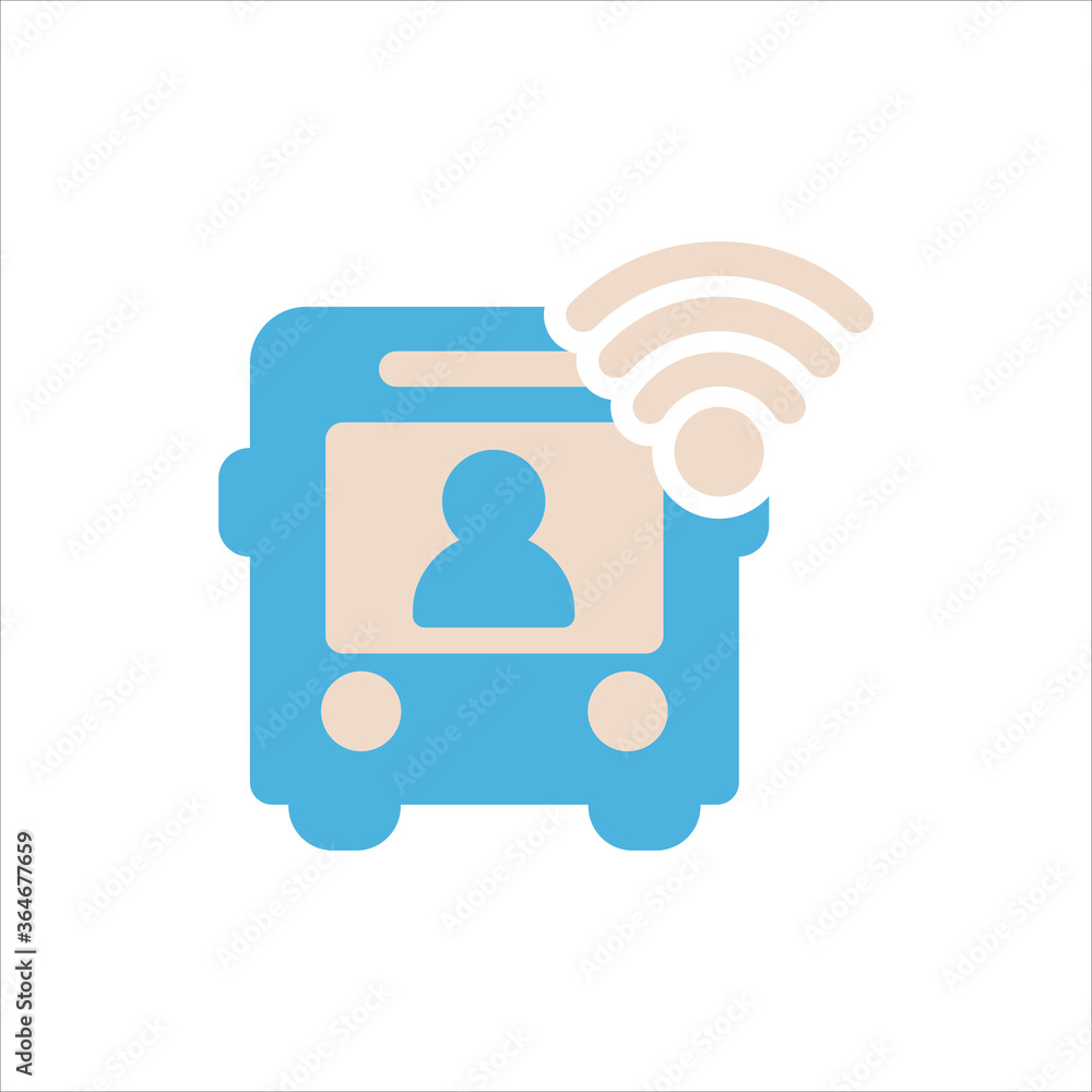 electric bus icon flat vector logo design trendy electric bus icon flat vector logo design trendy