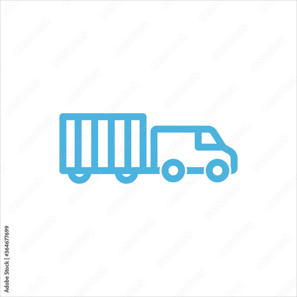 car with trailer icon flat vector logo design trendy
