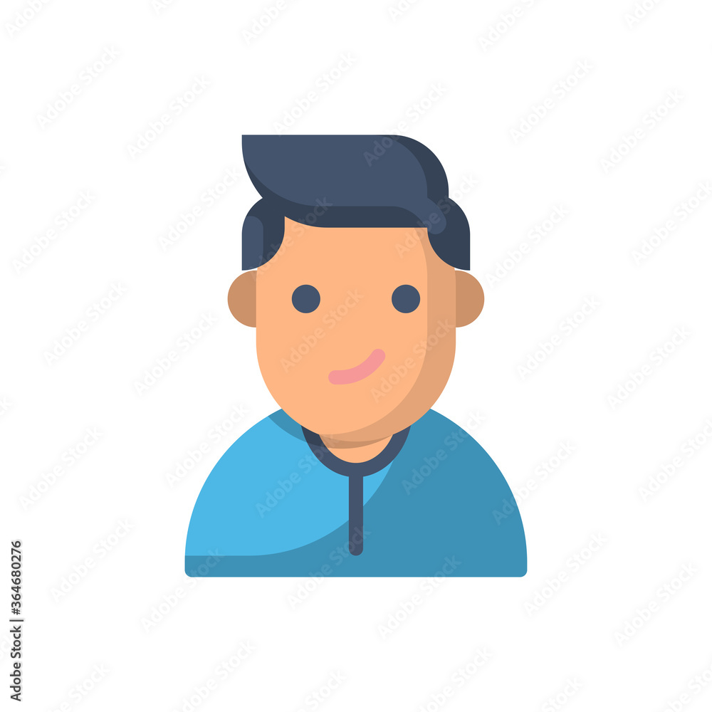 A man flat icon style design illustration A man flat icon style design illustration