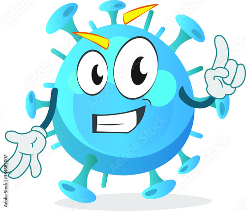 Funny Cartoon virus template character presentation use it for awareness marketing sales or any other purpose