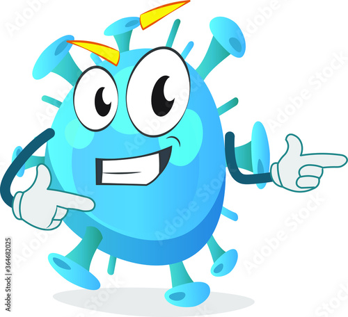 Funny Cartoon virus template character presentation use it for awareness marketing sales or any other purpose